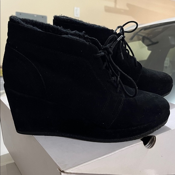 Black suede ankle boots size 8.5 - Picture 15 of 15